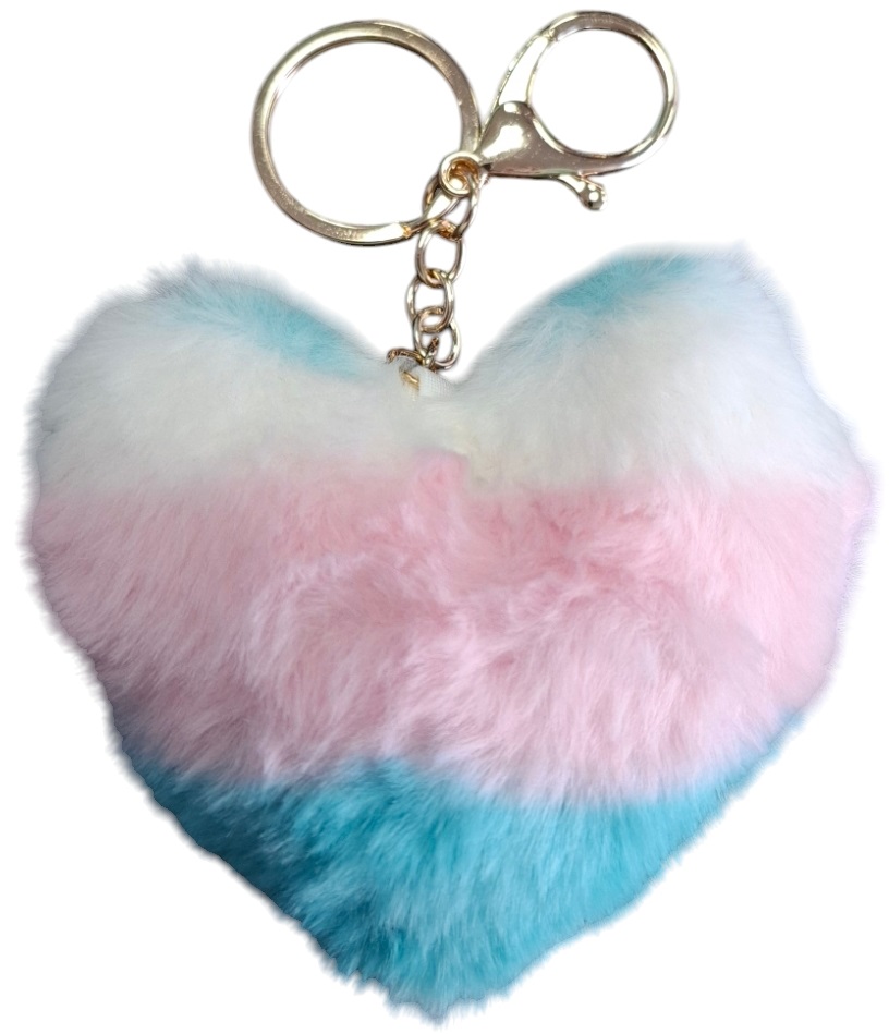 X-N4.1 KY2403-168-9 Fluffy Keychain 10cm Heart