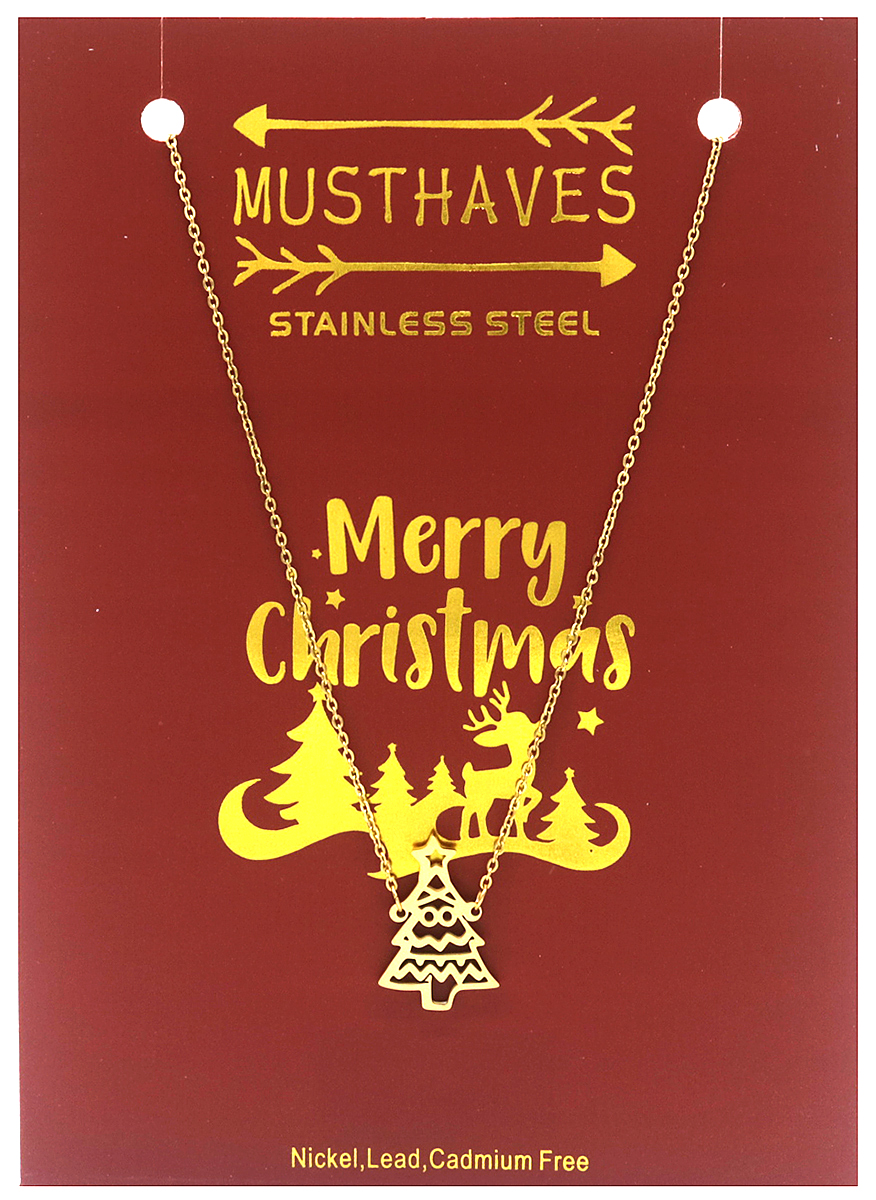 C-A7.3 N2263-031G S. Steel Necklace Christmas