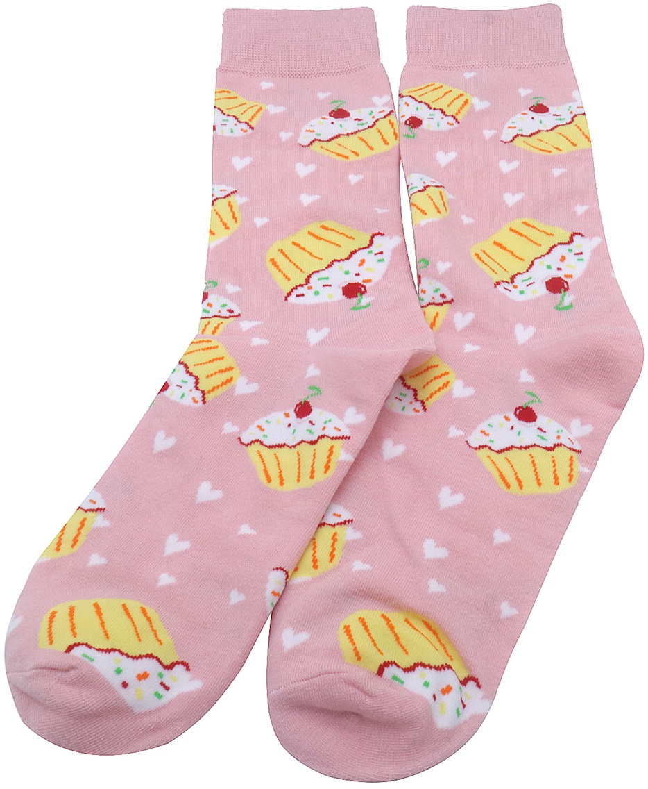 S-D3.3 SOCK2424-051 Pair of Socks Size 38-45 Cupcakes