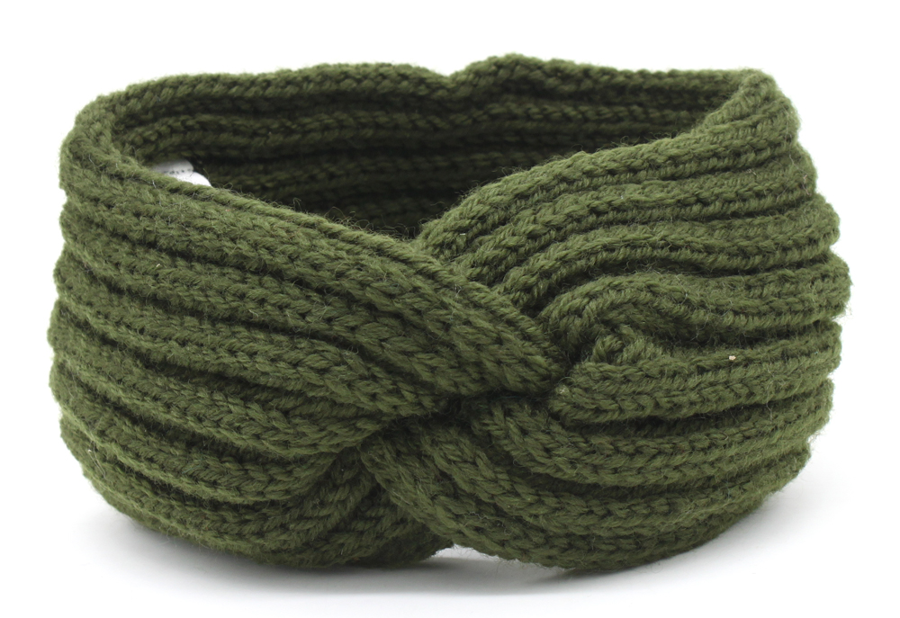 T-H4.1  H401-001G Knitted Headband Green