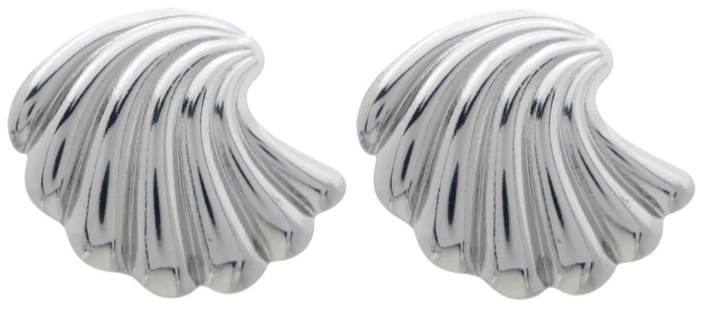 A-B20.1 E926-002S S. Steel Earrings Shell 3cm