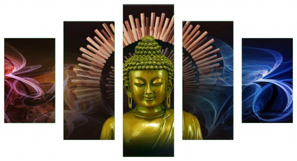 L-A7.2 FF104 Diamond Painting Set 5 frame Buddha  150x90cm