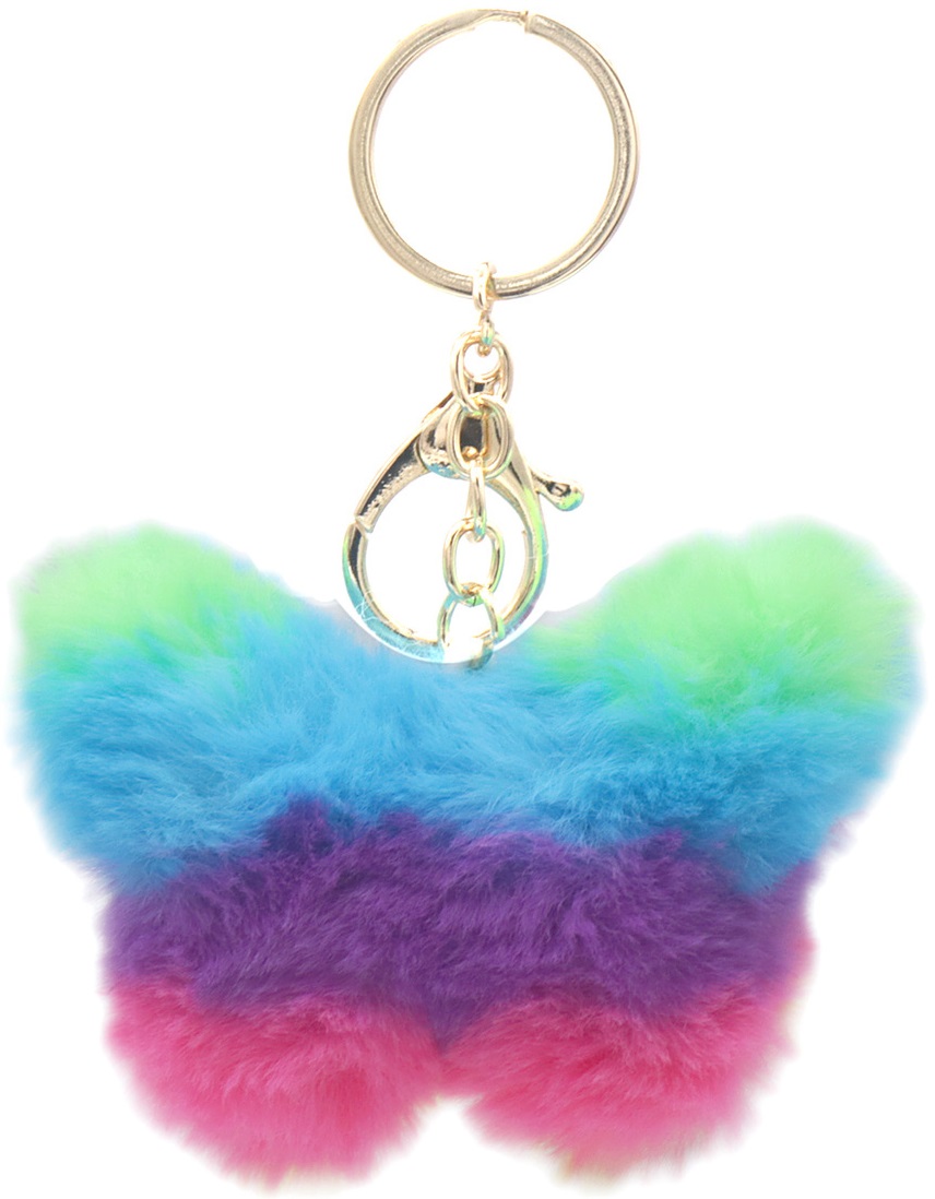 X-O1.3  KY2403-170A Fluffy Keychain 8.5cm Butterfly