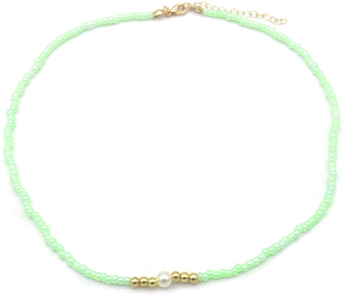 I-C7.3 N2375-071-3 Necklace for Kids Pearl Green