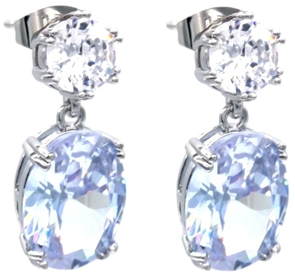 A-B6.1 E2458-022 Earrings Crystals 2.5cm