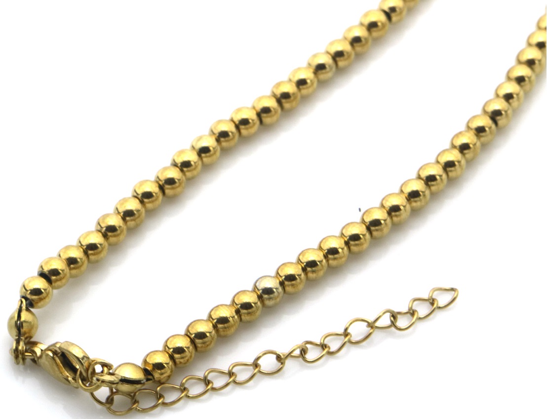 H-B19.4 N100-066G S. Steel Necklace 4mm