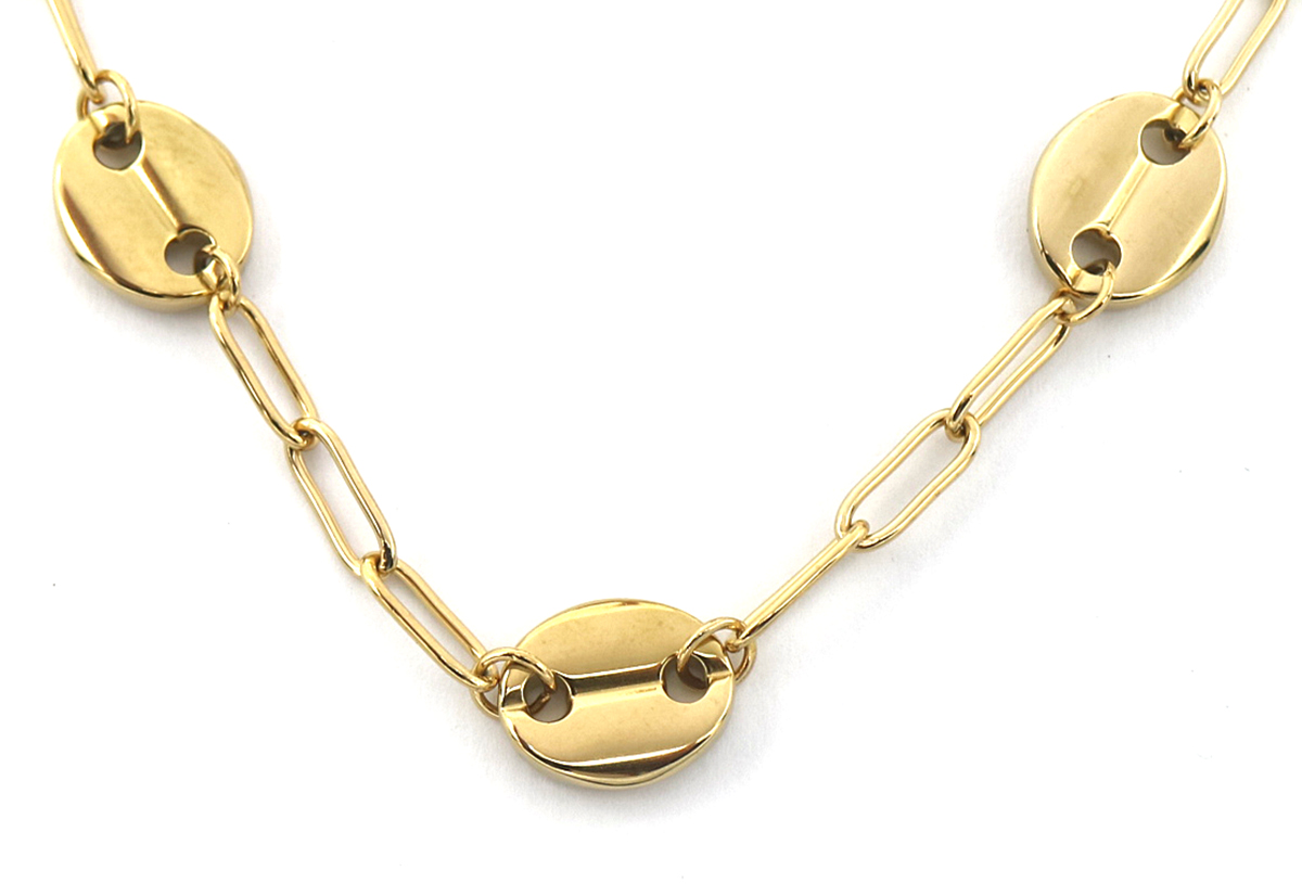 F-A19.1 N2033-022G S. Steel Chain Necklace Gold
