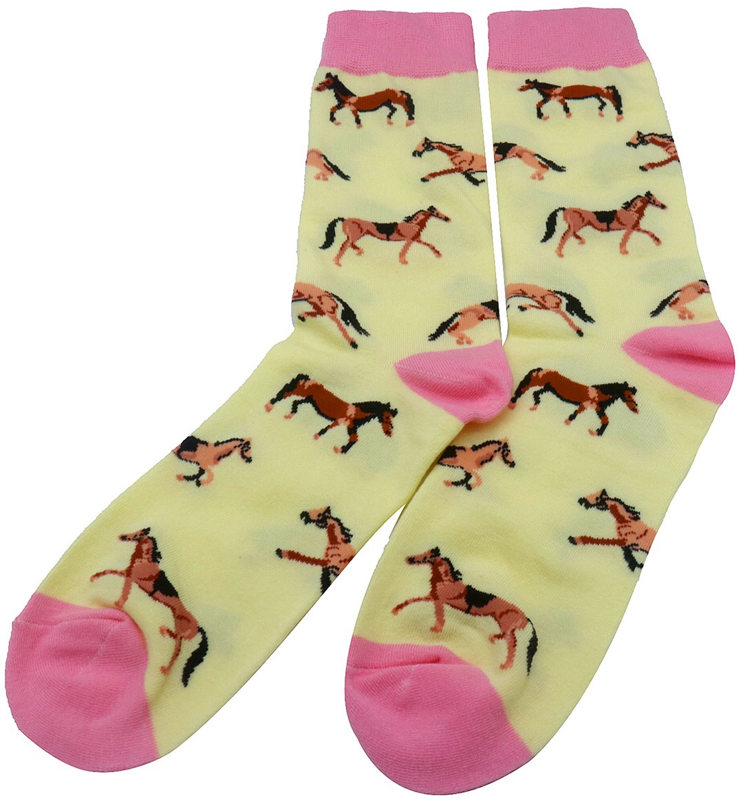 S-I8.1 SOCK2424-010 Pair of Socks Size 38-45 Horses