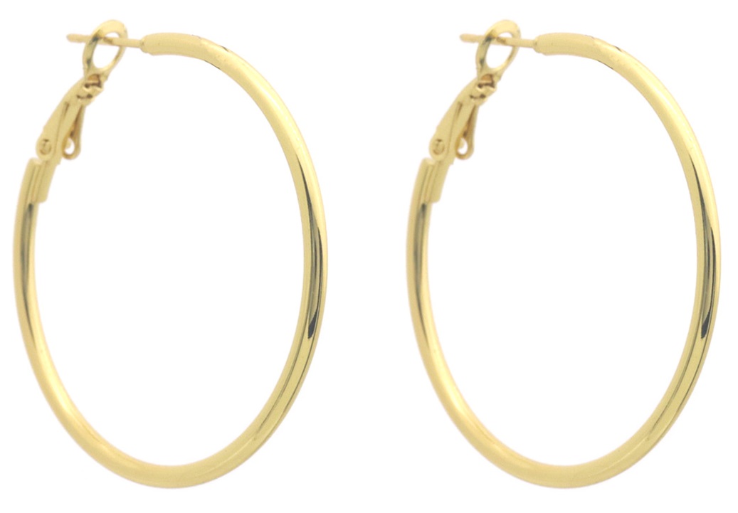 D-C2.1 E926-007G S. Steel Earrings Creoles 40mm