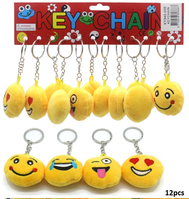 T-B8.1 KY940-006 Keychains Smiley 12pcs