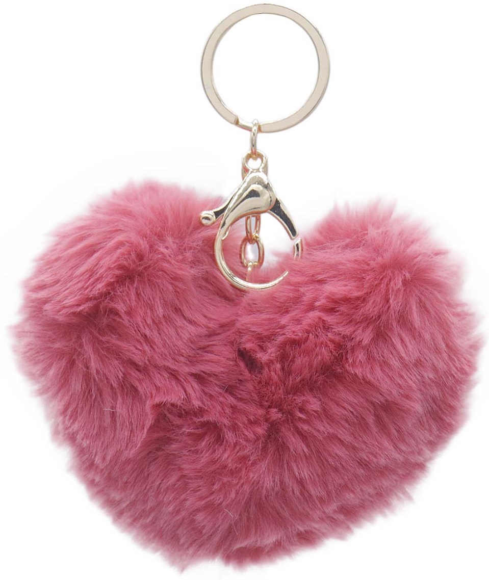 X-J6.2 KY2403-168-5 Fluffy Keychain 10cm Heart