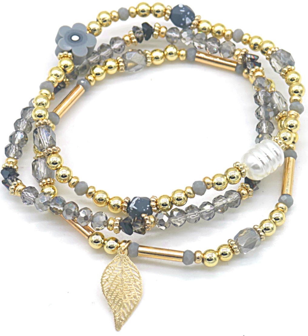 A-E15.3 B2374-029-3 Bracelet Set Glassbeads