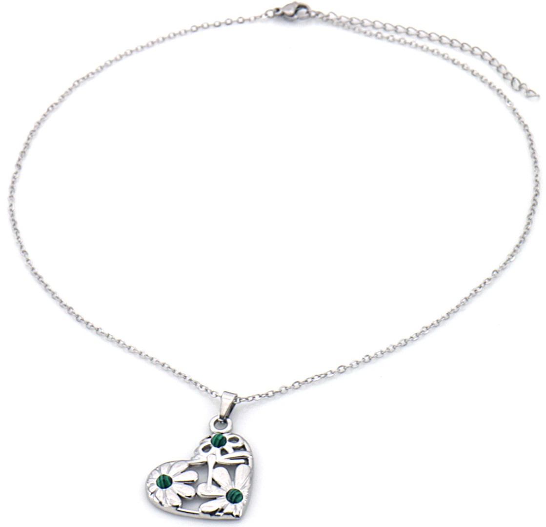 A-A6.1 N091-029S-2 S. Steel Necklace Heart