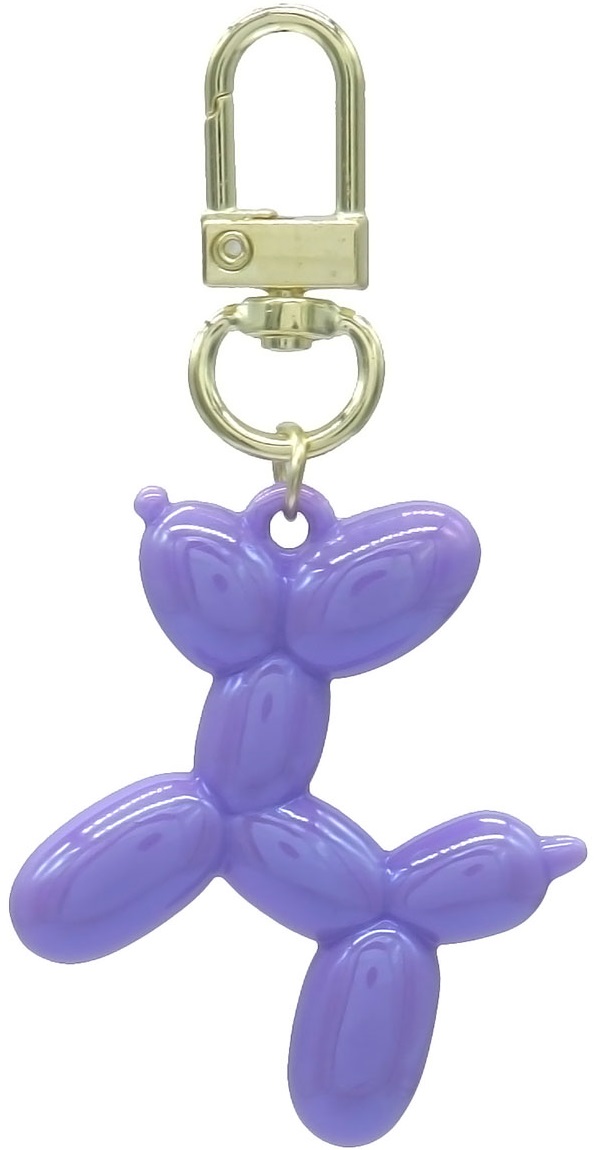 D-F2.3 KY2403-018-16 Keychain Dog 5cm Purple