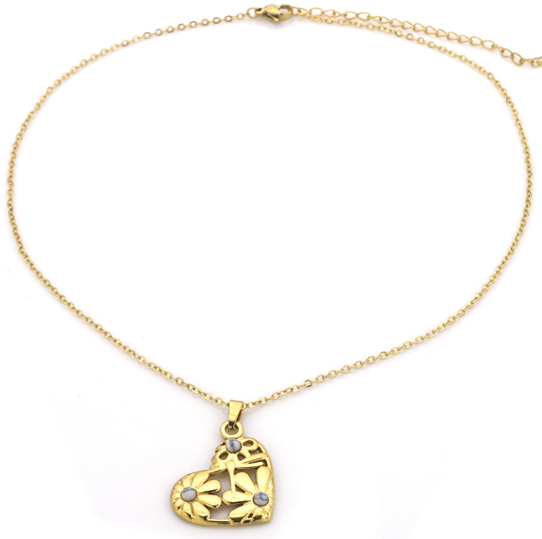 C-A3.1  N091-029G-3 S. Steel Necklace Heart