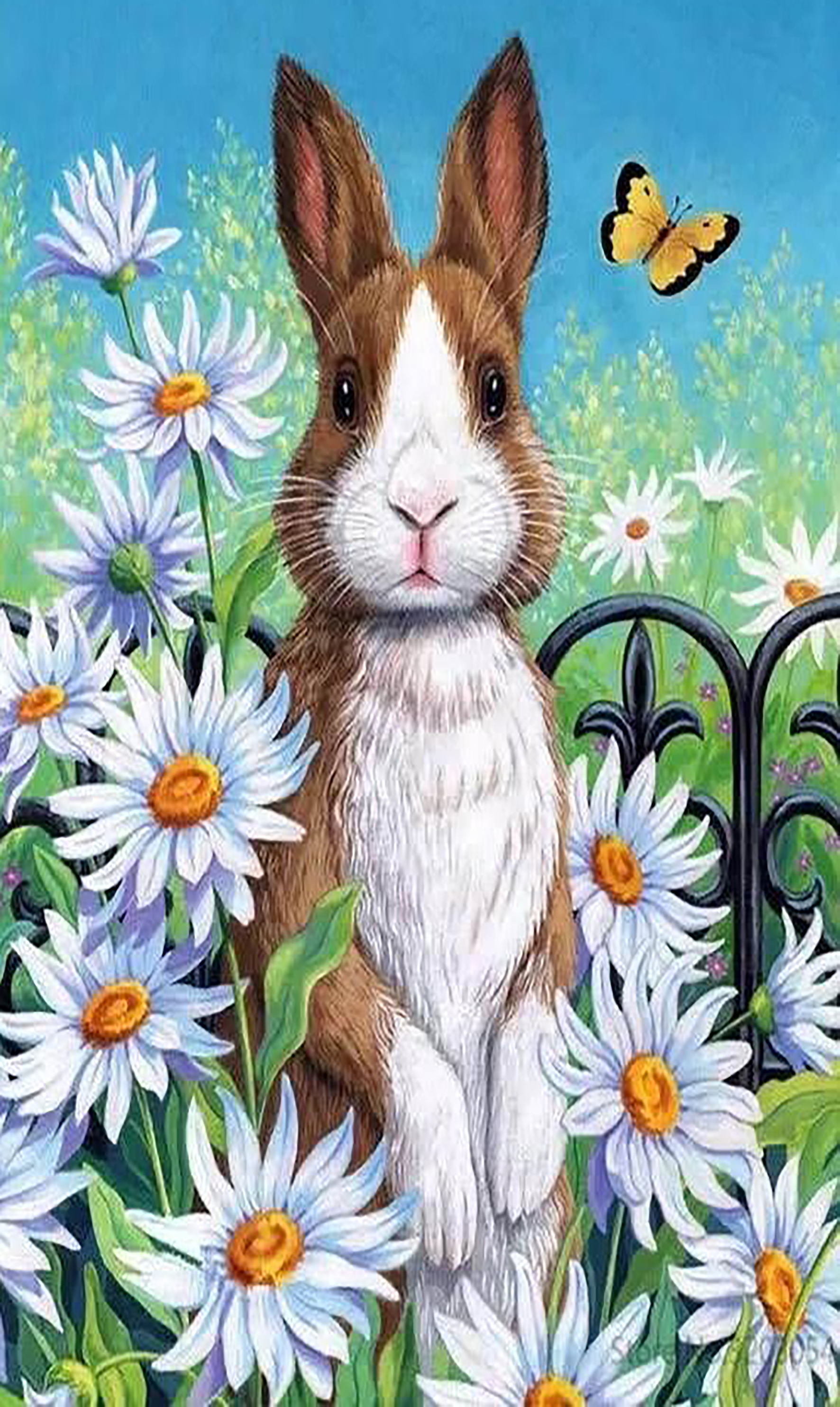 Q-N8.1 MR12039 Diamond Painting -Canvas 30x20cm - Painting 25x15cm Rabbit