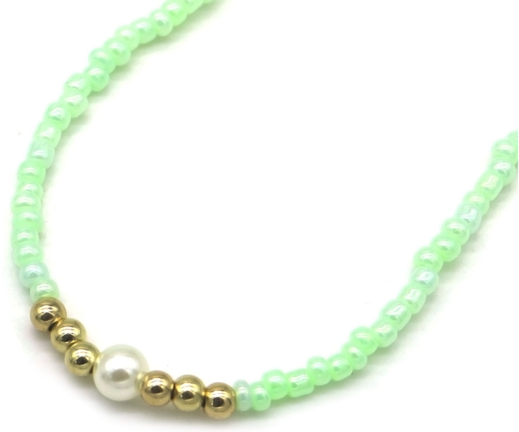 I-C7.3 N2375-071-3 Necklace for Kids Pearl Green