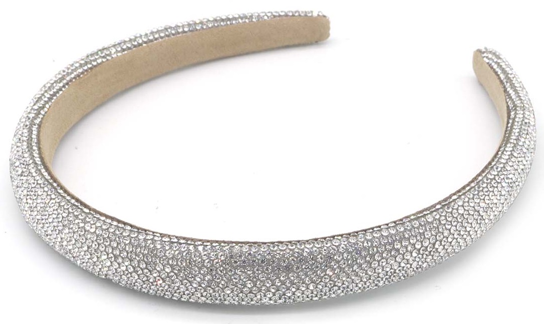 K-D7.2 H2458-013-1 Headband Crystals 1.8cm White