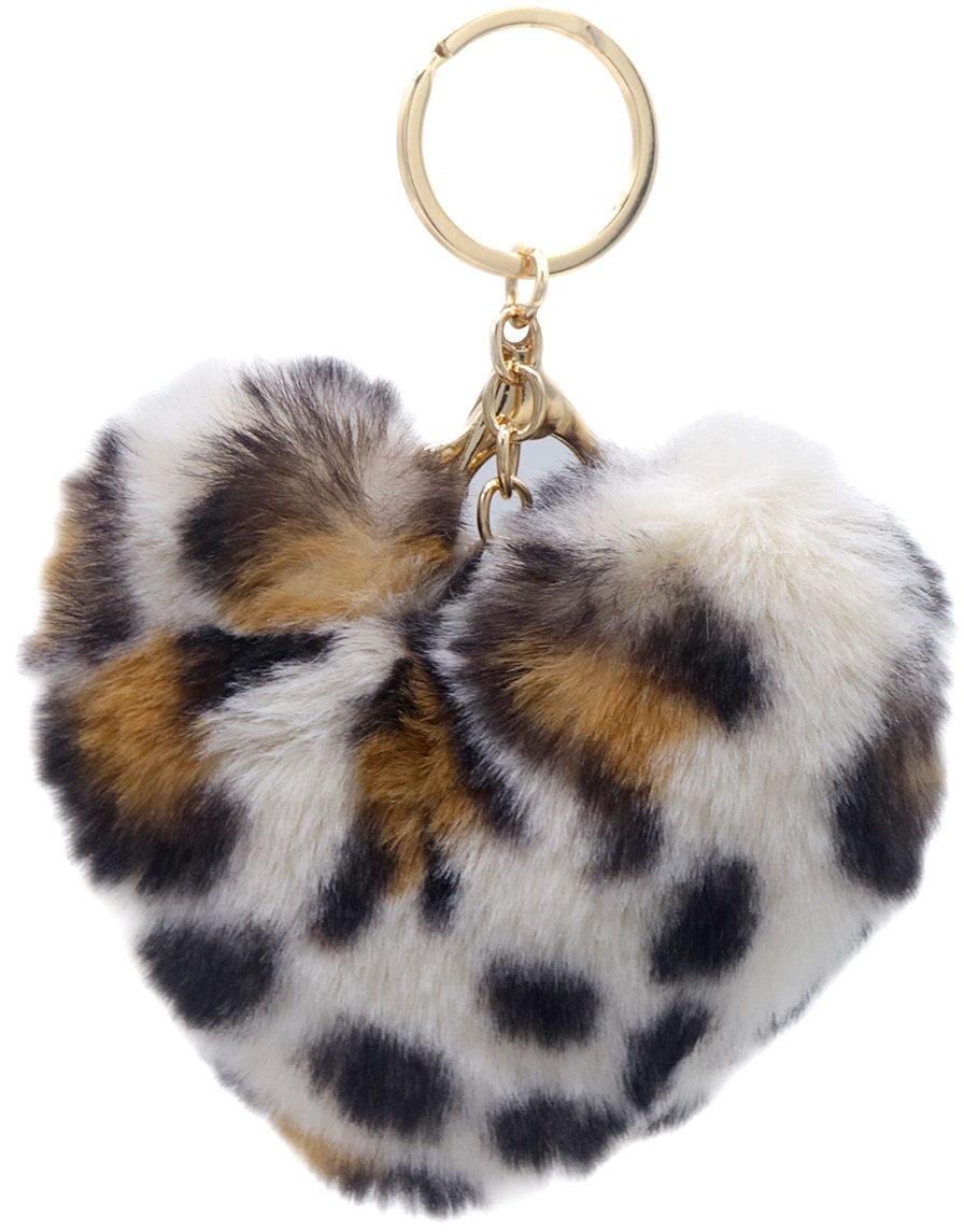 X-L2.1 KY2403-169-2 Fluffy Keychain 10cm Heart