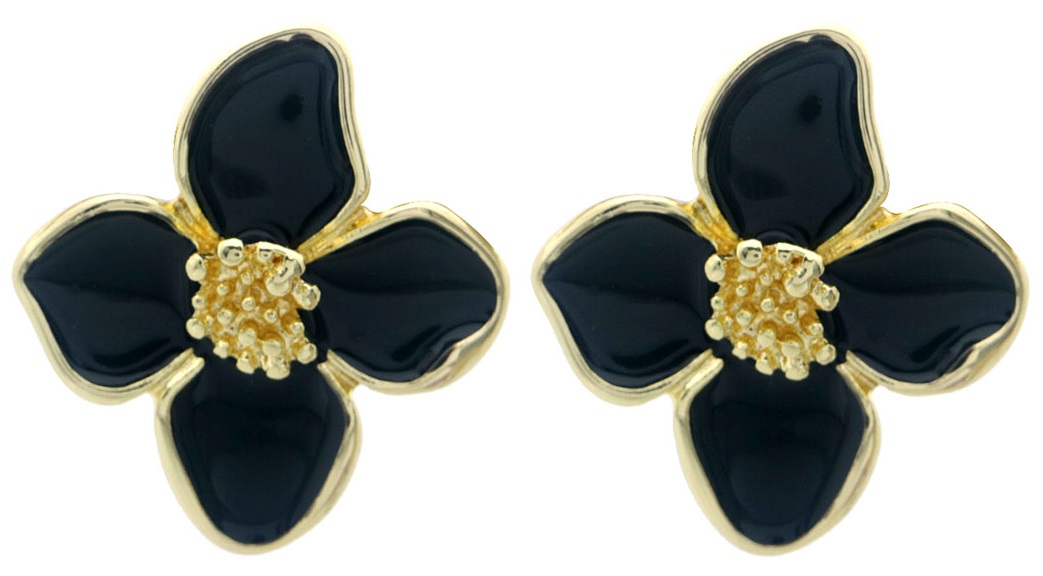 E-B2.3 E2458-017-2 Earrings Flowers 2.5cm