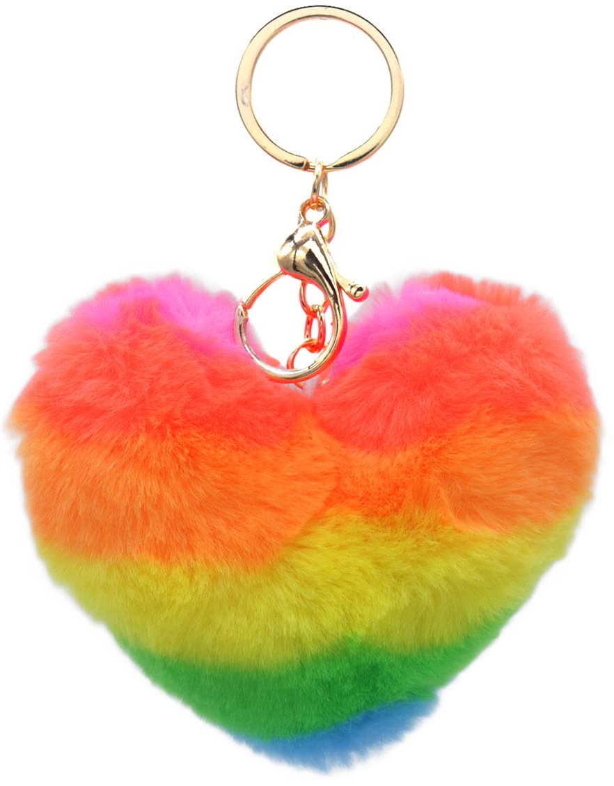 X-N5.2  KY2403-168-1 Fluffy Keychain 10cm Heart