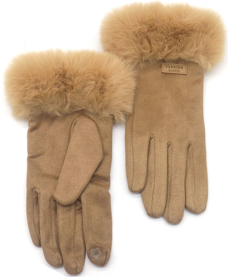 Q-P6.1 GLOVE403-124-1 Gloves Faux Fur 