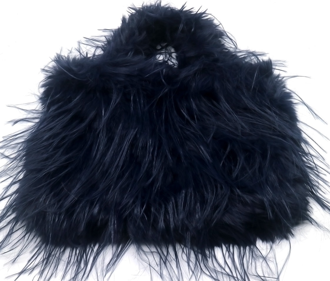 Black fluffy bag deals