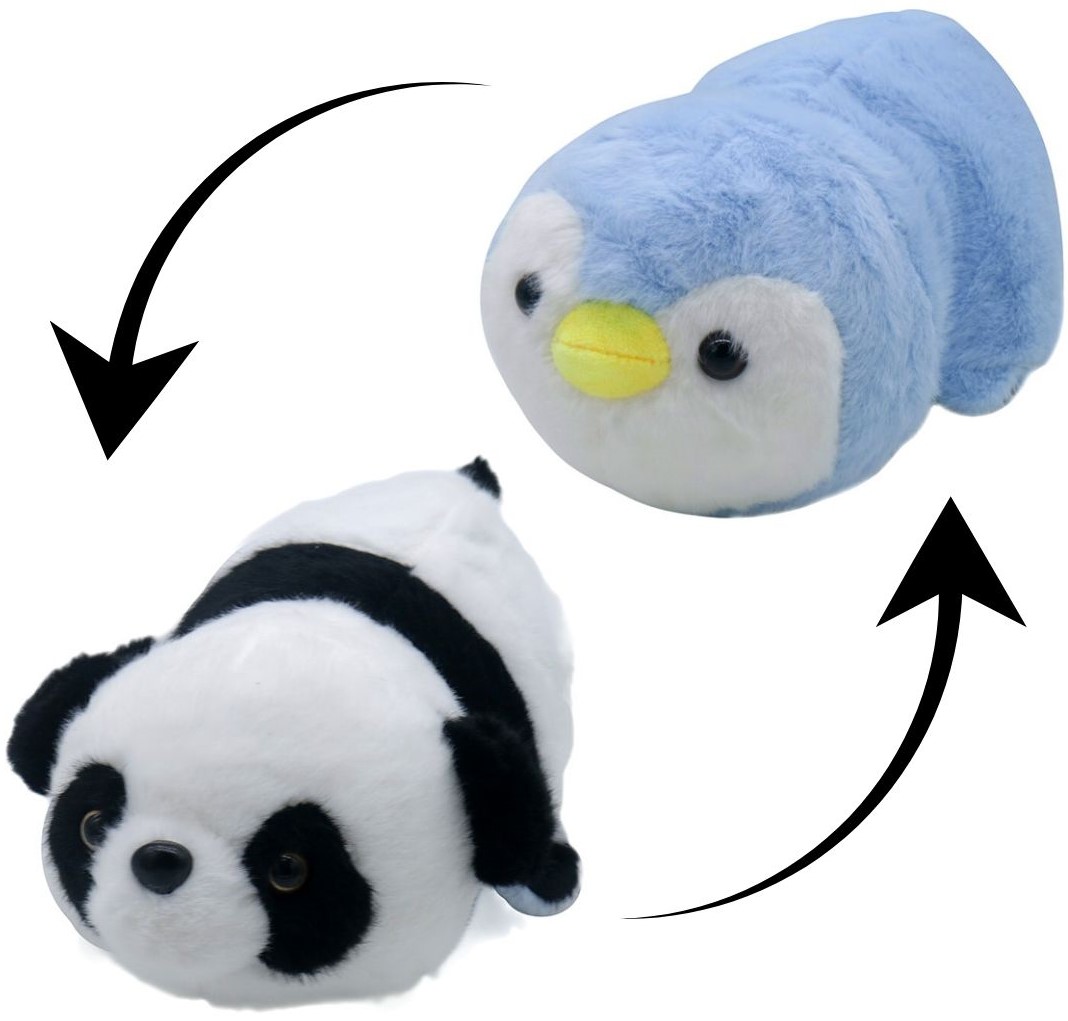 Y-C3.1 TOY939-004-3 Reversible Plush 25cm Panda - Penguin