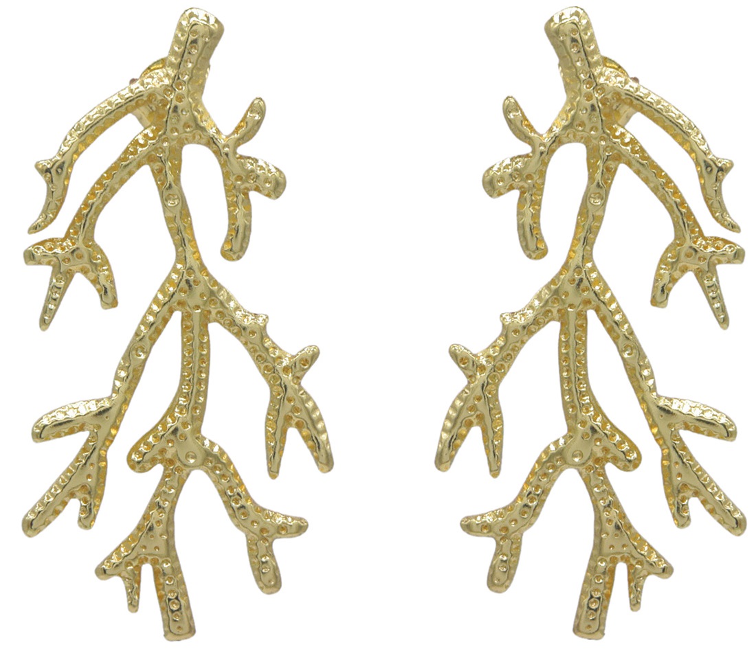 B-C8.1 E2457-191G S. Steel Earrings 4.5cm