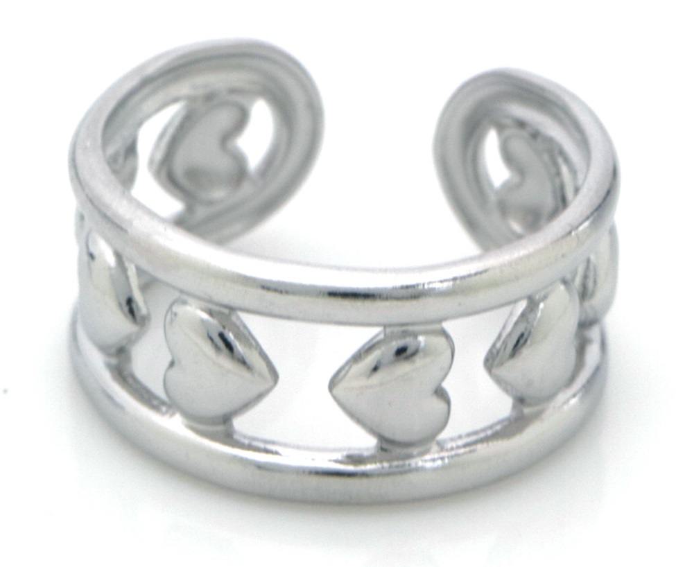 H-A20.2 R074-053S S. Steel Ring Hearts Adjustable